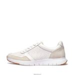 Men ANATOMIFLEX Leather-Mix Trainers Fitflop 882F347 Urban White