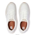 Men ANATOMIFLEX Leather-Mix Trainers Fitflop 882F347 Urban White - Image 3
