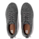Men FLEXKNIT E01 Merino Wool-Mix Trainers Fitflop 882F356 Love Grey - Image 3
