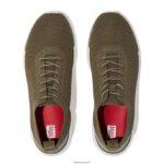 Men FLEXKNIT Knit Trainers Fitflop 882F355 Mossy - Image 3