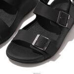 Men GOGH MOC Buckle Nubuck Sandals Fitflop 882F115 Black - Image 4