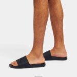 Men IQUSHION Pool Slides Fitflop 882F207 All Black - Image 2