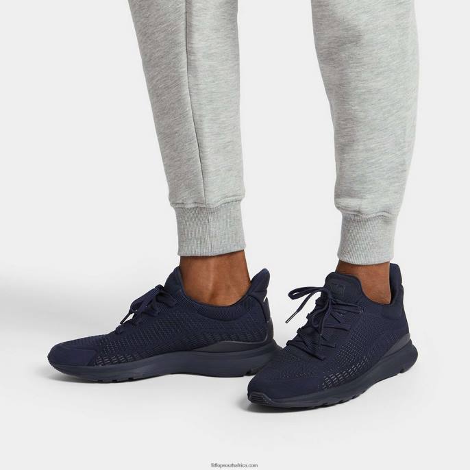 Men VITAMIN FFX Knit Sports Trainers Fitflop 882F352 Navy Mix - Image 2