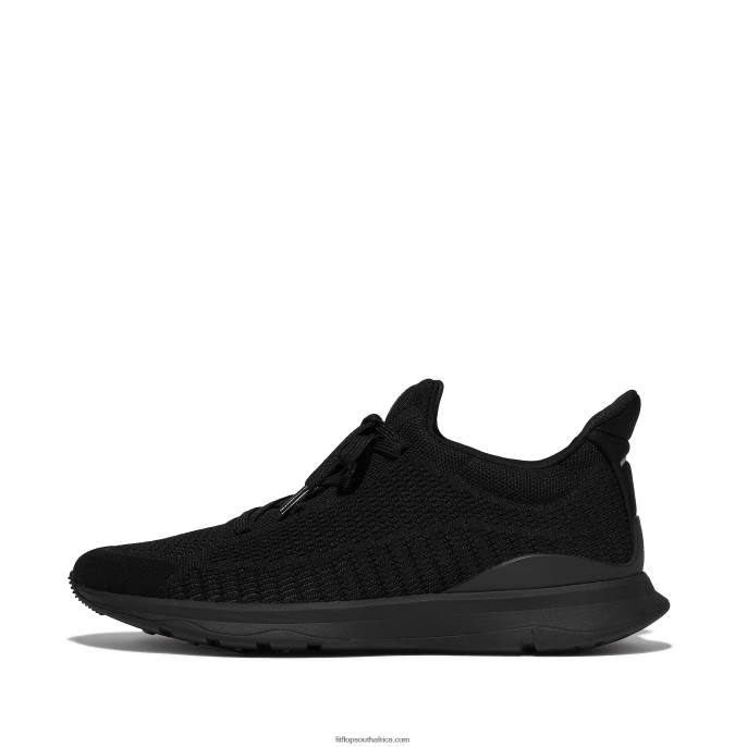 Men VITAMIN FFX Knit Sports Trainers Fitflop 882F353 Black Mix - Image 1
