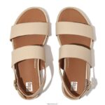 Women GRACIE Leather Back-Strap Sandals Fitflop 882F67 Stone Beige - Image 4