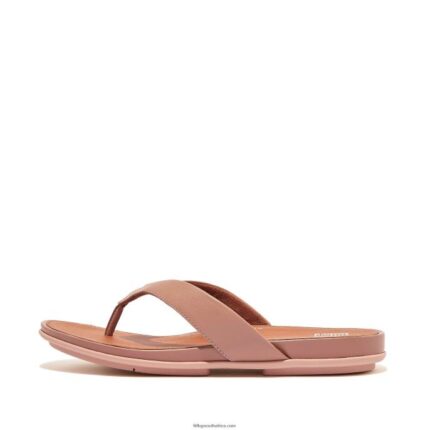 Women GRACIE Leather Flip Flops Fitflop 882F10 Soft Pink