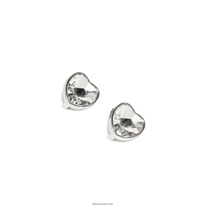 Women IQUSHION CHARMS Crystal Heart Charms 2-Pack Fitflop 882F30 Clear - Image 1