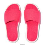 Women IQUSHION E01 Neon Felt Slides Fitflop 882F178 Pop Pink - Image 4