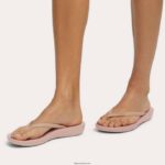 Women IQUSHION Ergonomic Flip Flops Fitflop 882F32 Beige Buff - Image 2