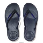 Women IQUSHION Ombre Sparkle Flip Flops Fitflop 882F17 Midnight Navy - Image 4