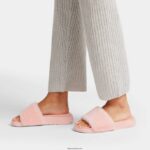 Women IQUSHION Shearling Slides Fitflop 882F198 Pink Salt - Image 2