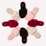 Women IQUSHION Shearling Slides Fitflop 882F198 Pink Salt - Image 5