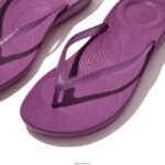 Women IQUSHION Transparent Flip Flops Fitflop 882F35 Miami Violet - Image 3