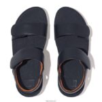Women LULU Adjustable Leather Sandals Fitflop 882F52 Midnight Navy - Image 4