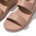 Women LULU Adjustable Leather Sandals Fitflop 882F56 Beige - Image 4
