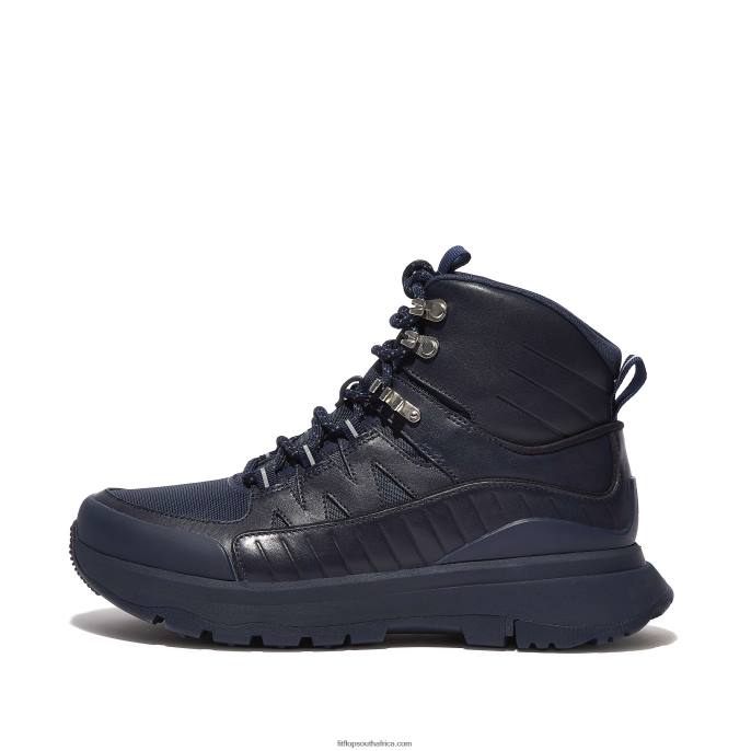 Women NEO-D-HYKER Leather-Mix Walking Boots Fitflop 882F298 All Navy - Image 1