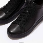 Women RALLY Leather High-Top Trainers Fitflop 882F279 All Black - Image 4