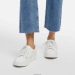 Women RALLY Leather Trainers Fitflop 882F247 Urban White - Image 2