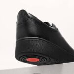 Women RALLY Leather Trainers Fitflop 882F248 All Black - Image 5