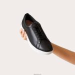 Women RALLY Leather Trainers Fitflop 882F249 Black - Image 4