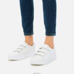 Women RALLY Strap Leather Trainers Fitflop 882F263 Urban White - Image 2