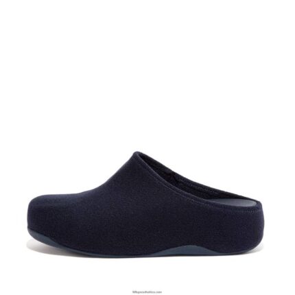 Women SHUV Cushy Felt Clog Slippers Fitflop 882F320 Midnight Navy