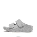 Women SHUV E01 Adjustable Two-Bar Felt Slides Fitflop 882F98 Tiptoe Grey