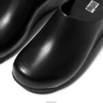 Women SHUV Leather Clogs Fitflop 882F329 Black - Image 3