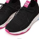 Women VITAMIN FF E01 Knit Sports Trainers Fitflop 882F269 Black Mix - Image 3