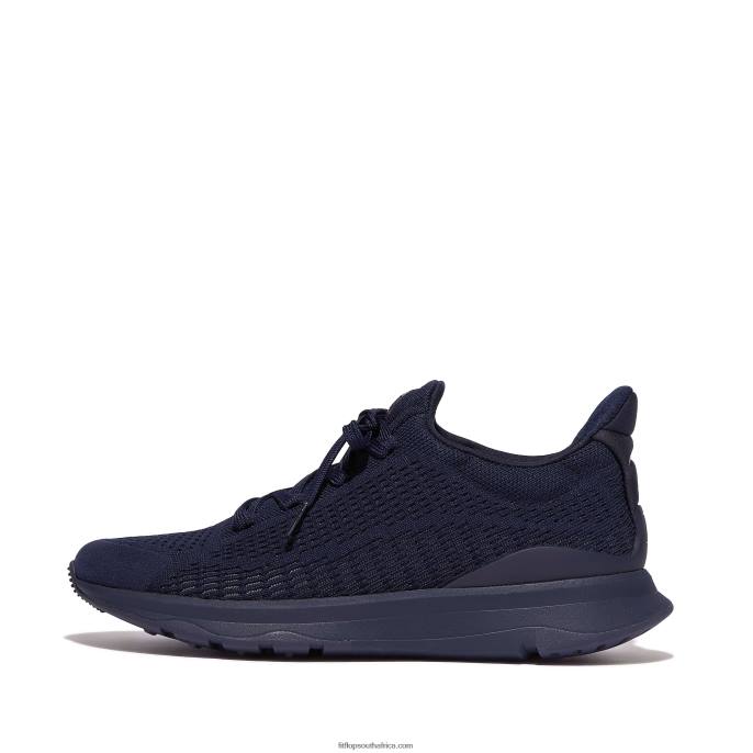 Women VITAMIN FFX Knit Sports Trainers Fitflop 882F252 All Navy - Image 1