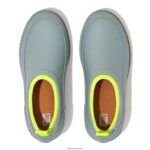 Women WONDERCLOG Neon-Pop Waterproof Rubber Clogs Fitflop 882F342 Cool Blue - Image 4