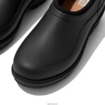 Women WONDERCLOG Waterproof Rubber Clogs Fitflop 882F340 All Black - Image 3