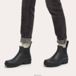 Women WONDERWELLY Chelsea Rain Boots Fitflop 882F305 All Black - Image 2
