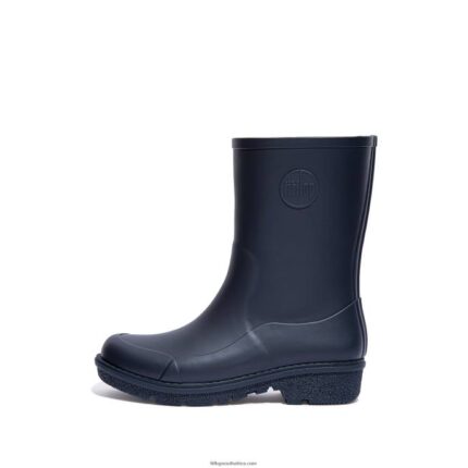 Women WONDERWELLY Short Wellington Boots Fitflop 882F313 Midnight Navy