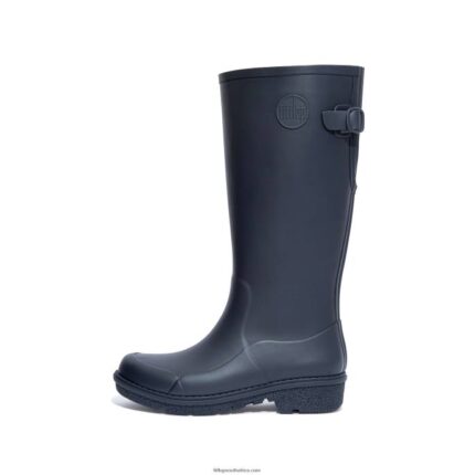 Women WONDERWELLY Tall Wellington Boots Fitflop 882F315 Midnight Navy